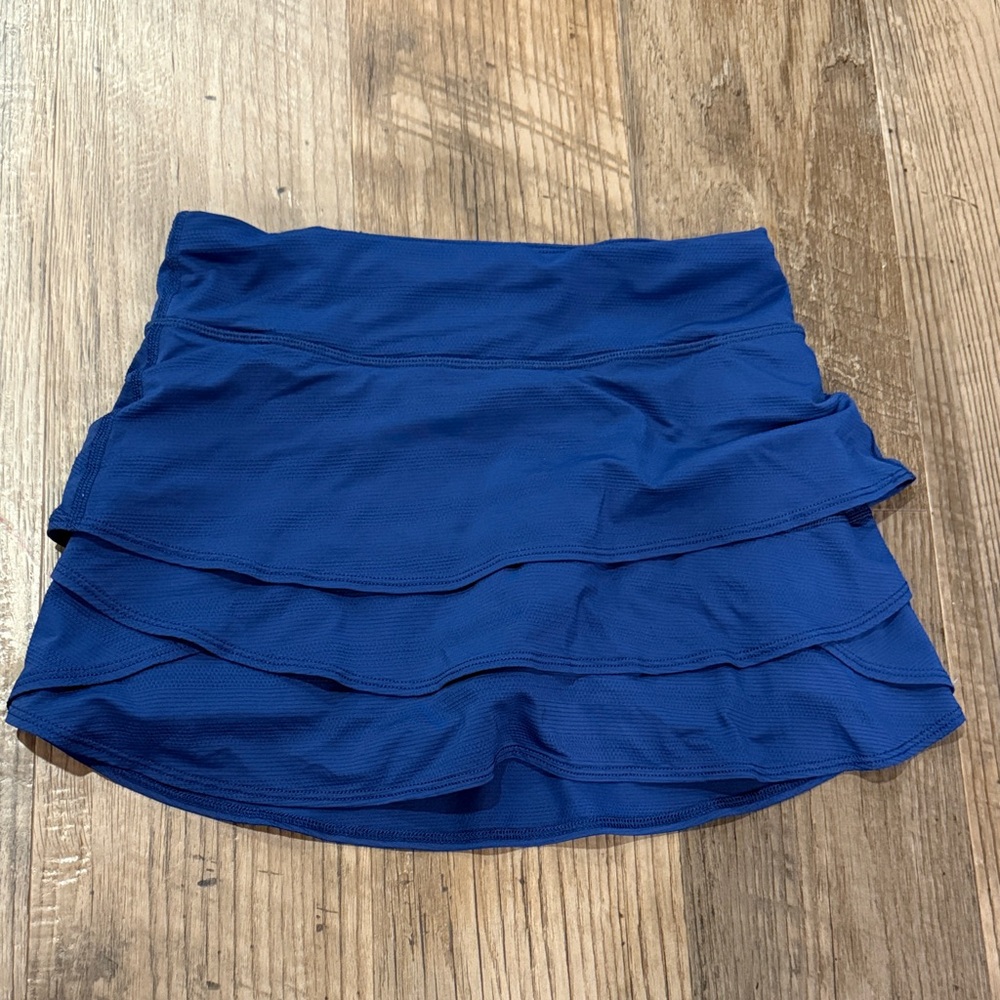 Athleta Girls size L- 12- Blue Ruffle Tennis Skort